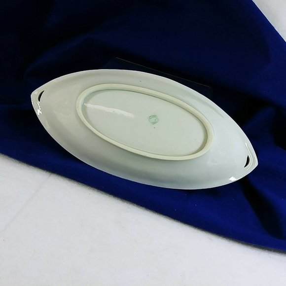 Celery Condiment Dish Bowl Nippon Jonroth Studios Hand Painted 13.5" - Picture 6 of 10